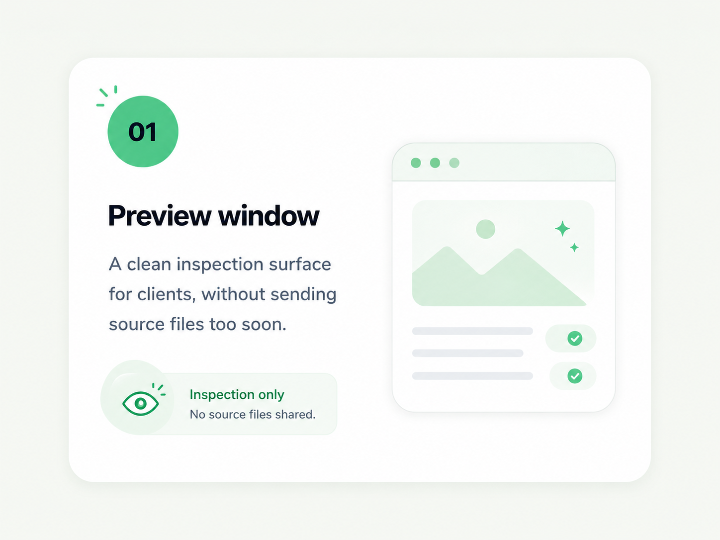 Preview delivery window