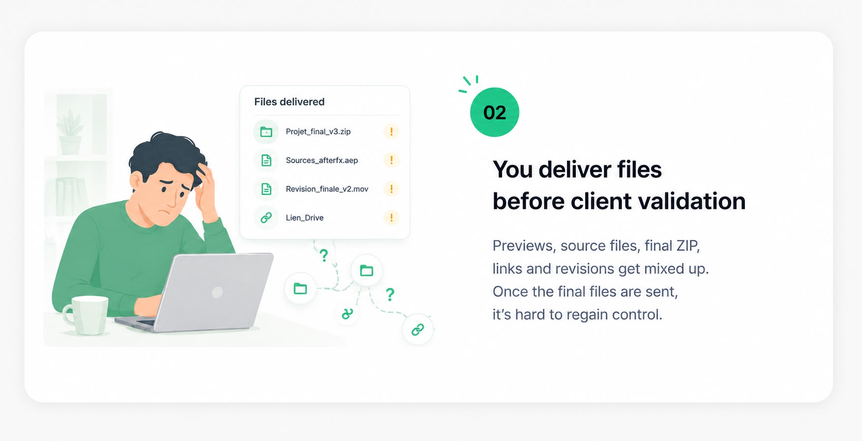 Preview delivery mixed with final production files